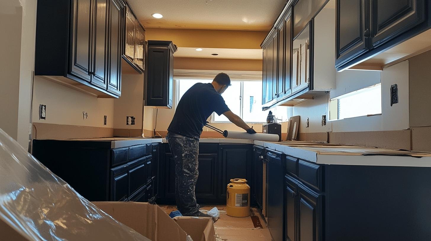 Tips and Tricks for a Professional Finish-Painting kitchen cabinets black.jpg