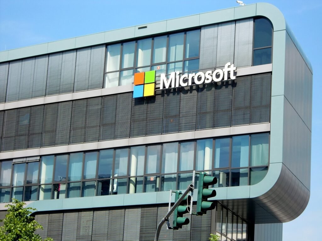 Microsoft building [Microsoft's corporate values]