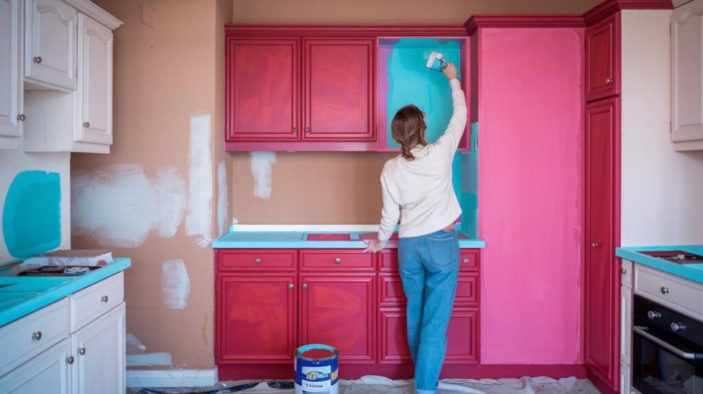 painting kitchen cabinets inside