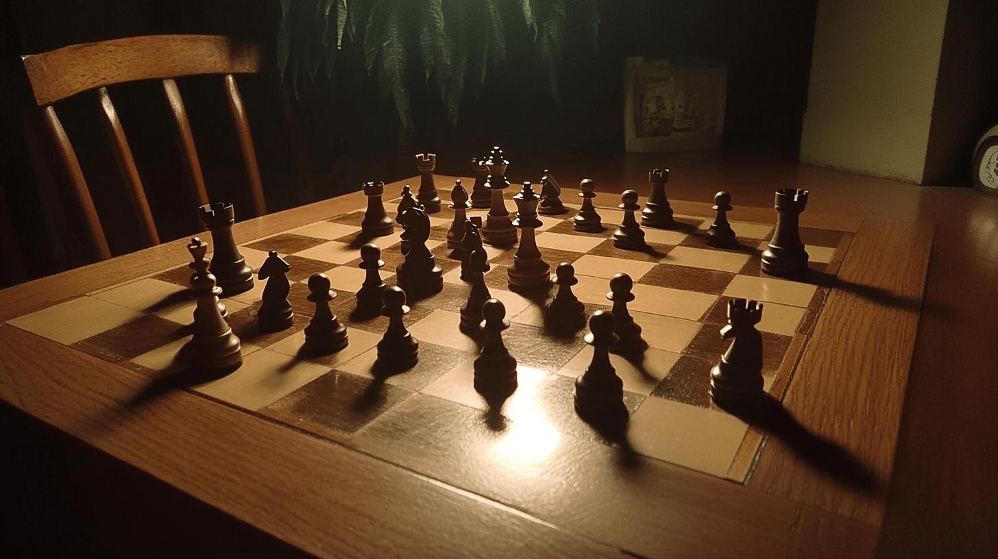 Chessboard symbolizing strategic moves in how competition affects the market.