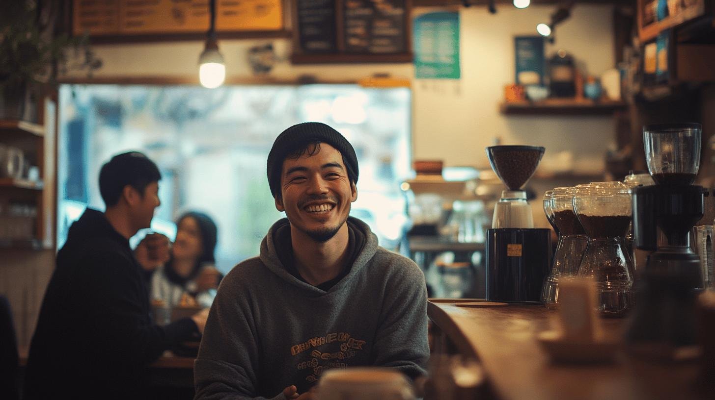 A man sitting in the coffee shop - Customer Reviews for Local Businesses