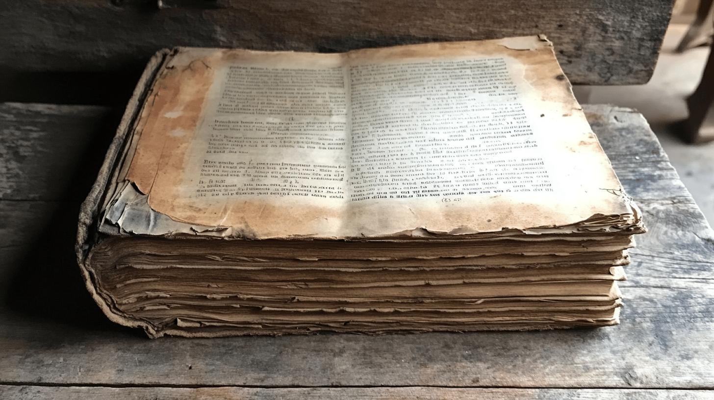 An aged, open book with worn pages, symbolizing historical references for understanding 'What Is Laissez Faire Economics'.