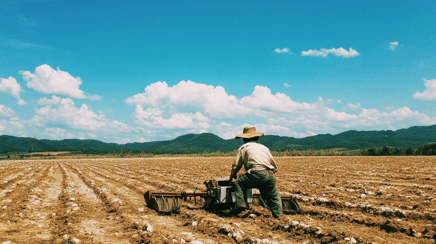 a man working in a field - How did laissez-faire economics impact farmers