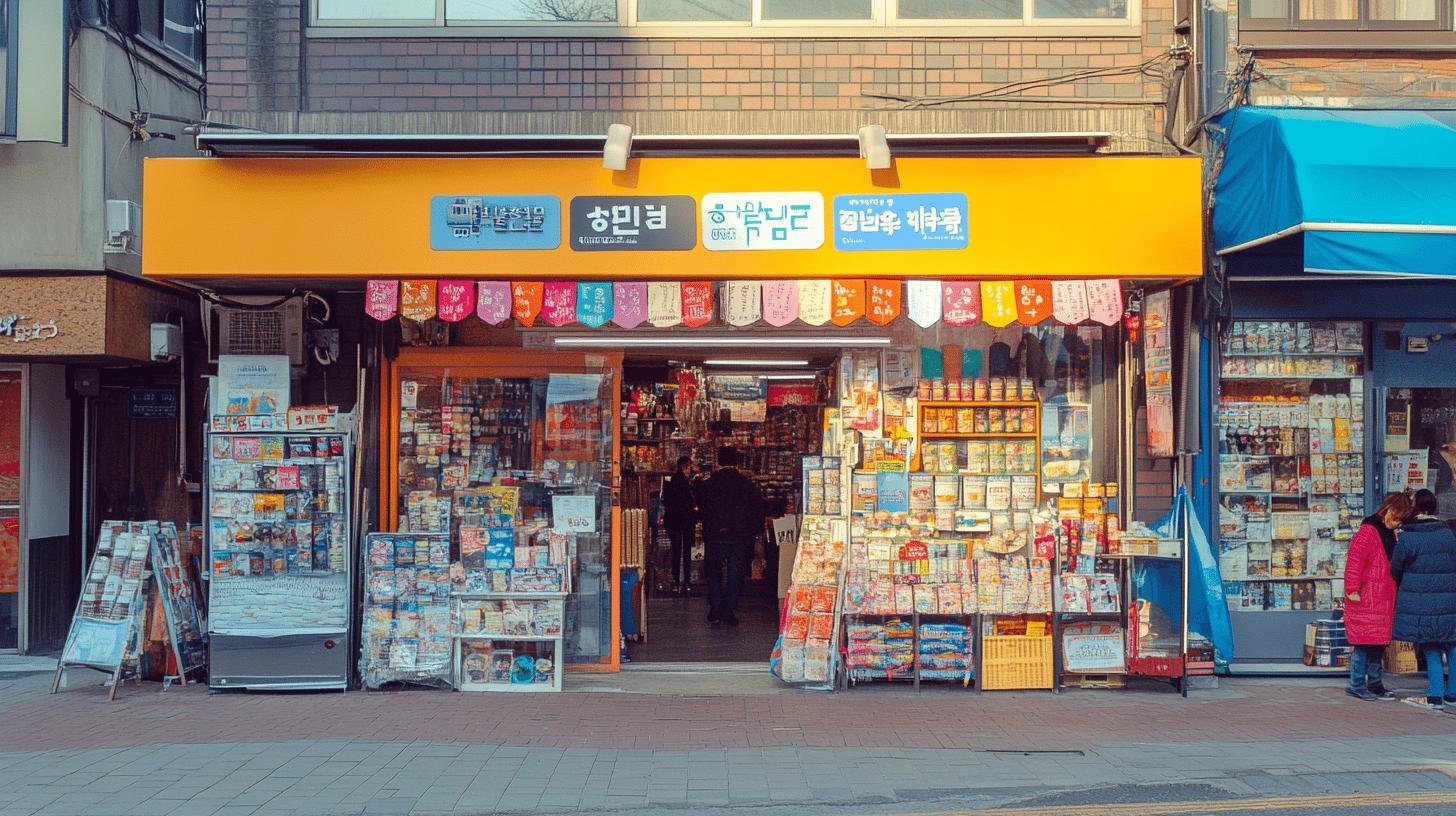 Local shop front with colorful signage and products on display, ideal for strategies to Promote Your Business Locally.