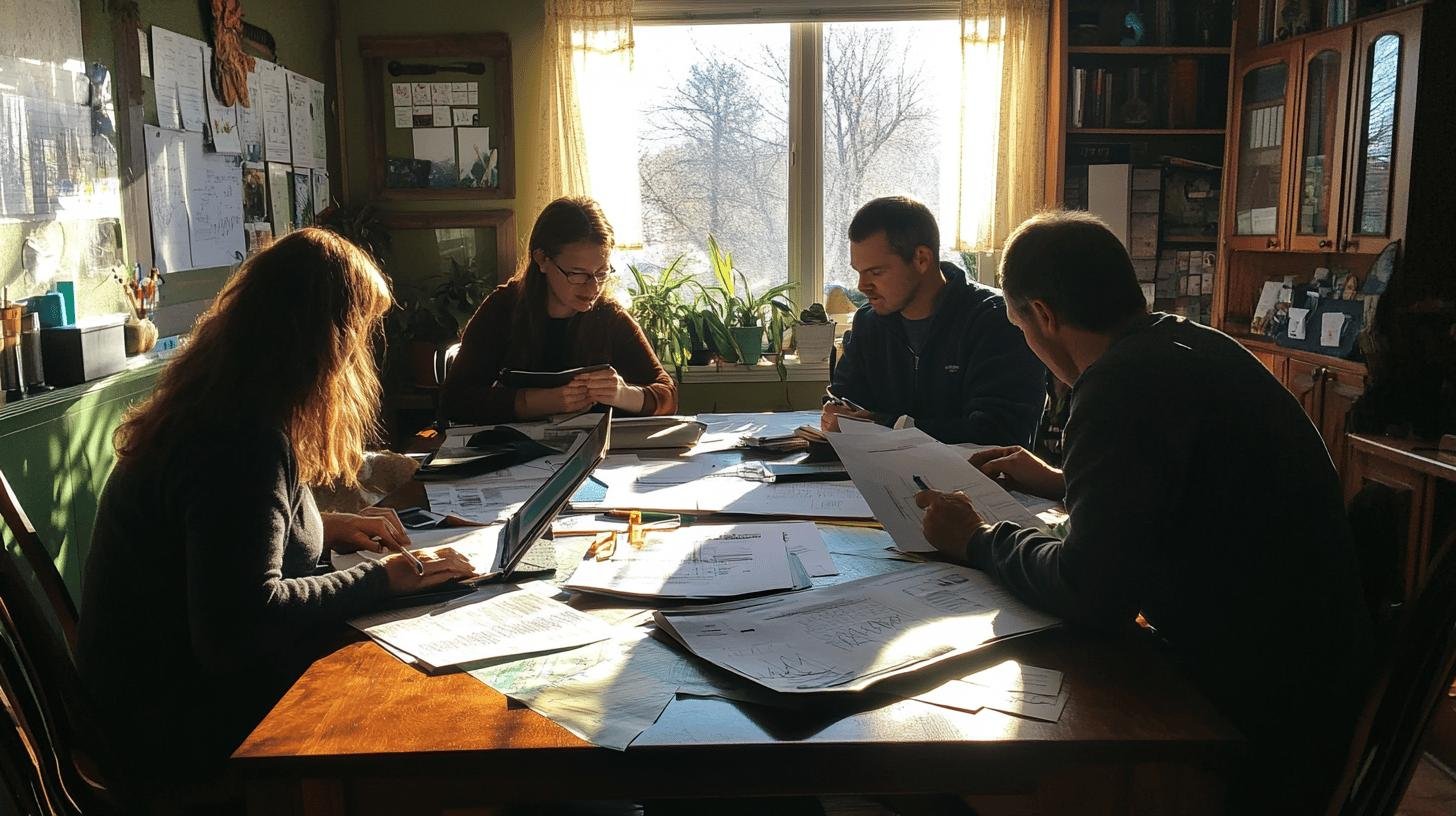 Group of people poring over paperwork at home - What Causes Conflicts in Family-Owned Businesses