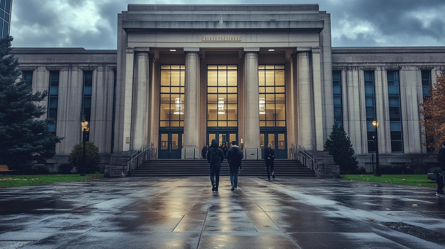 people walking in front of a building - does freedom of speech include hate speech