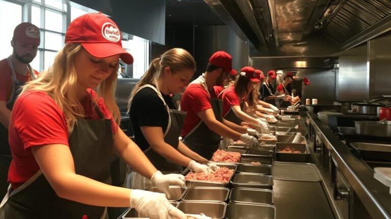 people preparing food - chick-fil-a giving back