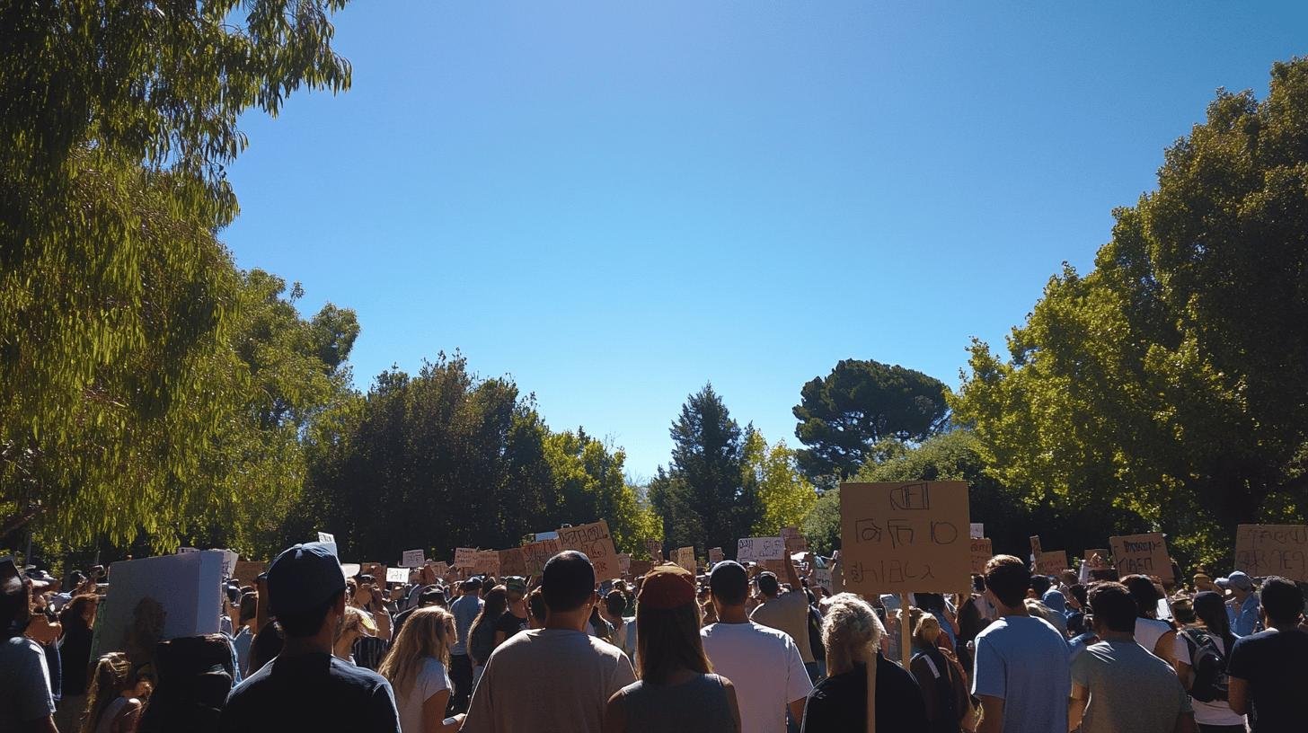 a group of people holding signs - Freedom of Speech by Country Rank