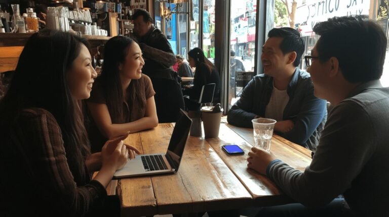 a group of people sitting at a table, talking - woke political correctness