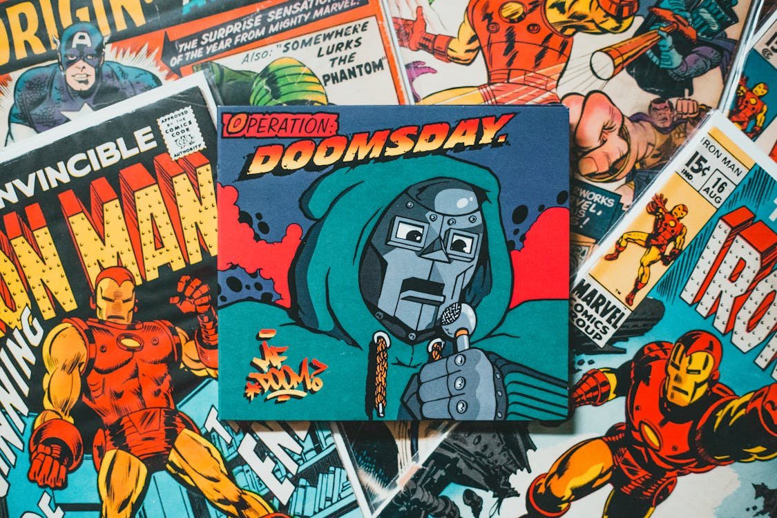 Classic Marvel comics featuring Iron Man and Doctor Doom – Marvel replaces Hawkeye.