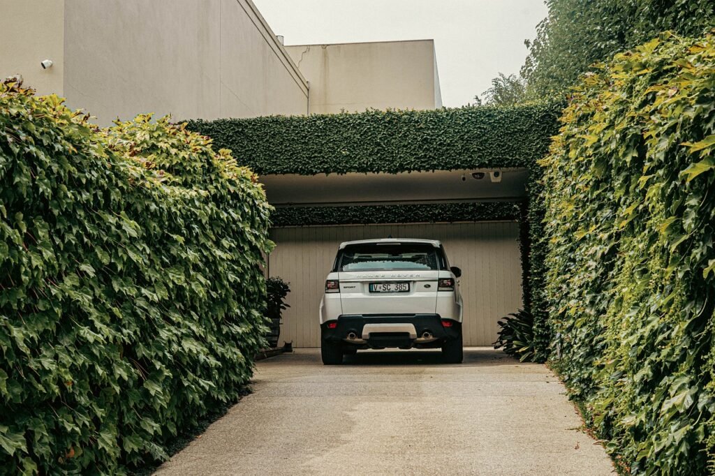 a car parked in a garage - features of economic liberty