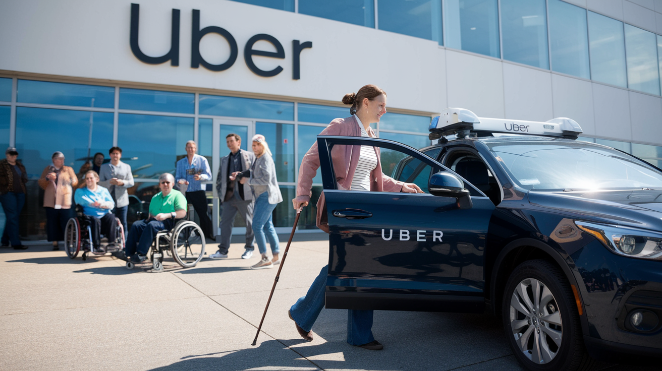 Uber car assisting community members - Uber Give Back to the Community?