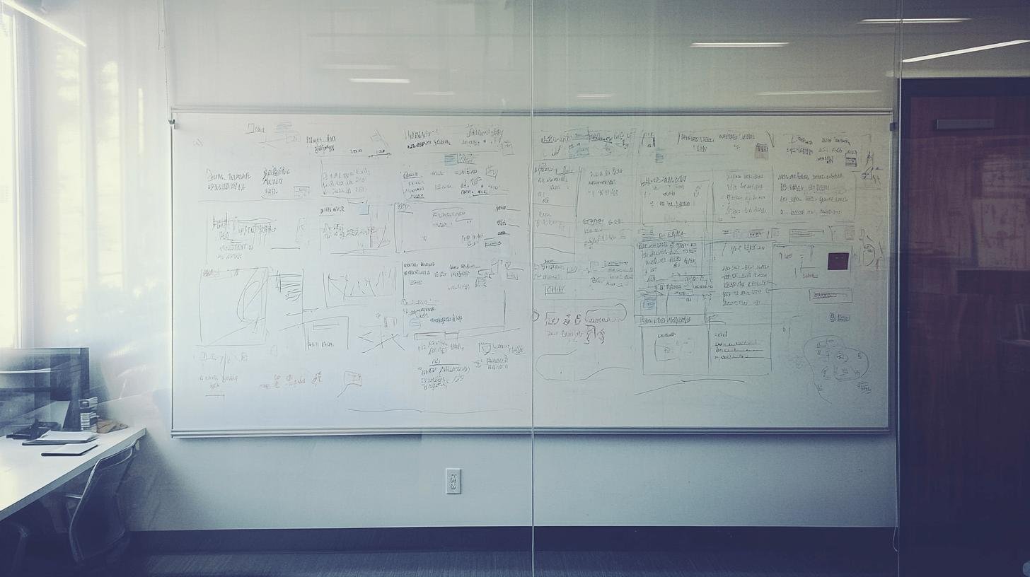 a whiteboard with writing on it - growth plans for business