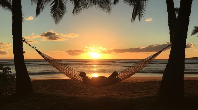 a person lying in a hammock on a beach - Importance of Work Life Balance