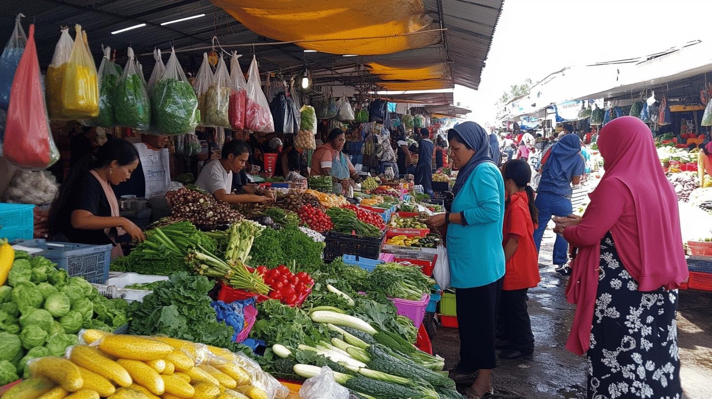 Market scene illustrating consumer sovereignty, where preferences shape product availability, boosting economic growth.