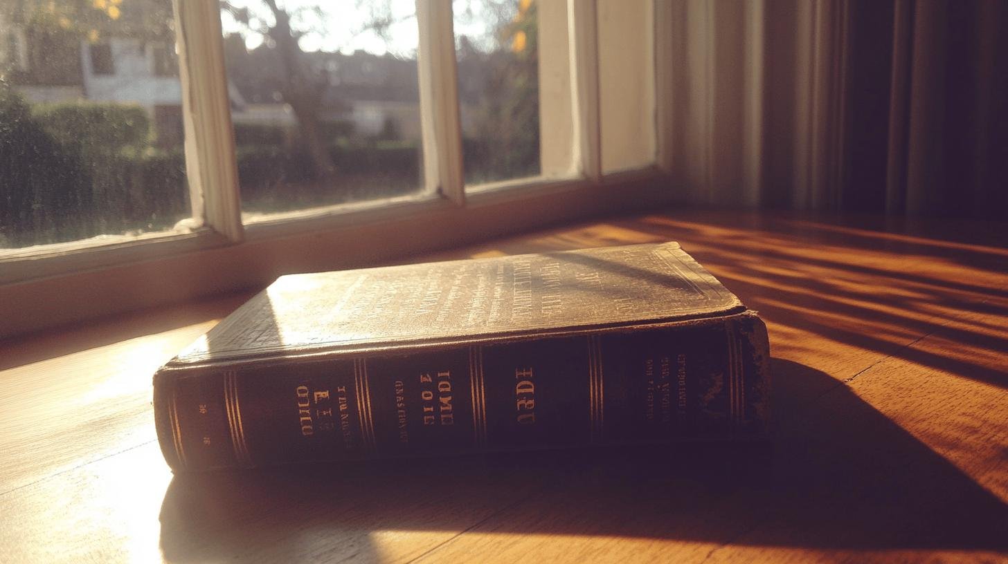 A vintage book by a sunlit window, reflecting on economic liberty.