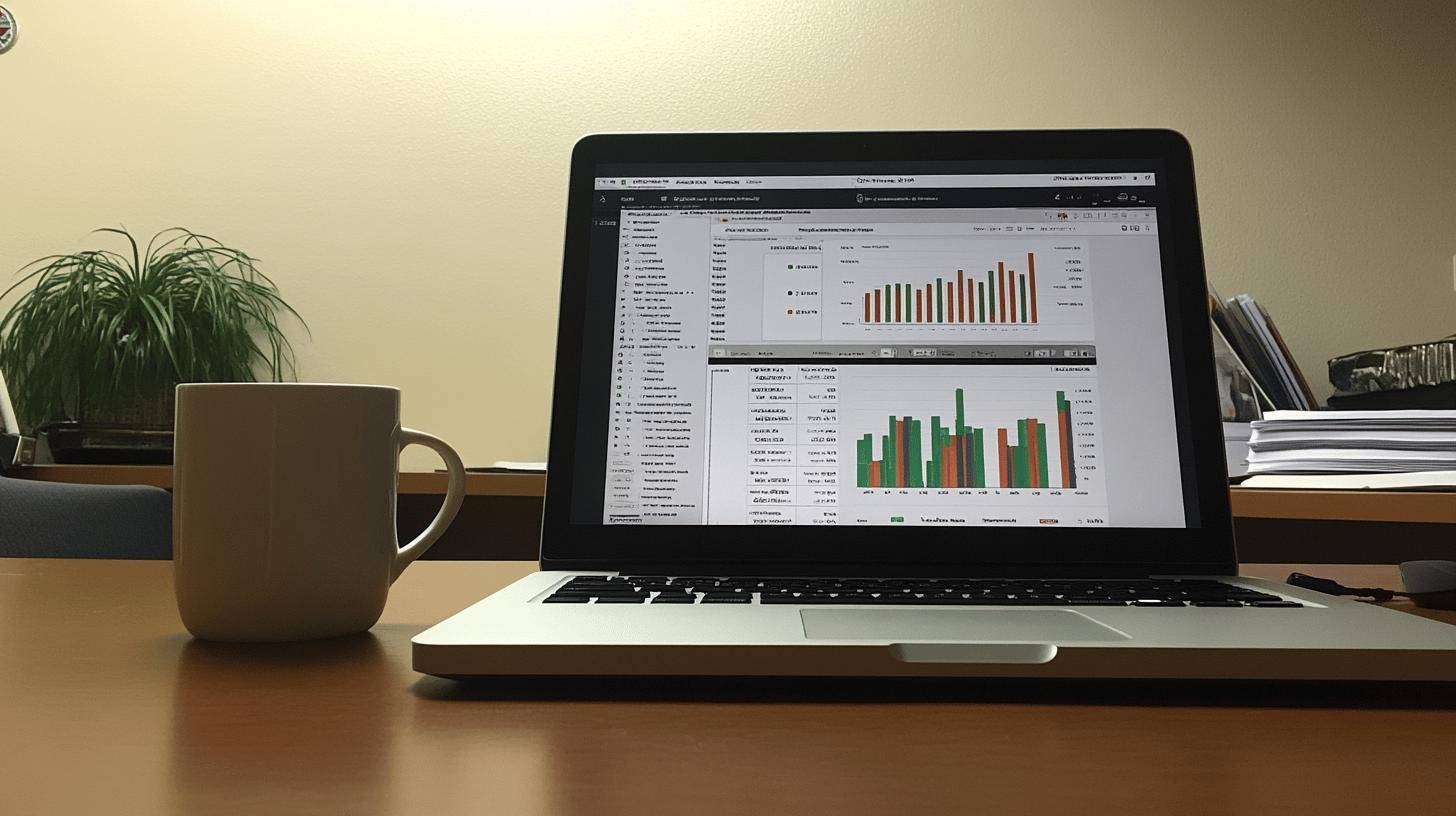 Analytics dashboard on a laptop for Growth Hacking for B2B Businesses.