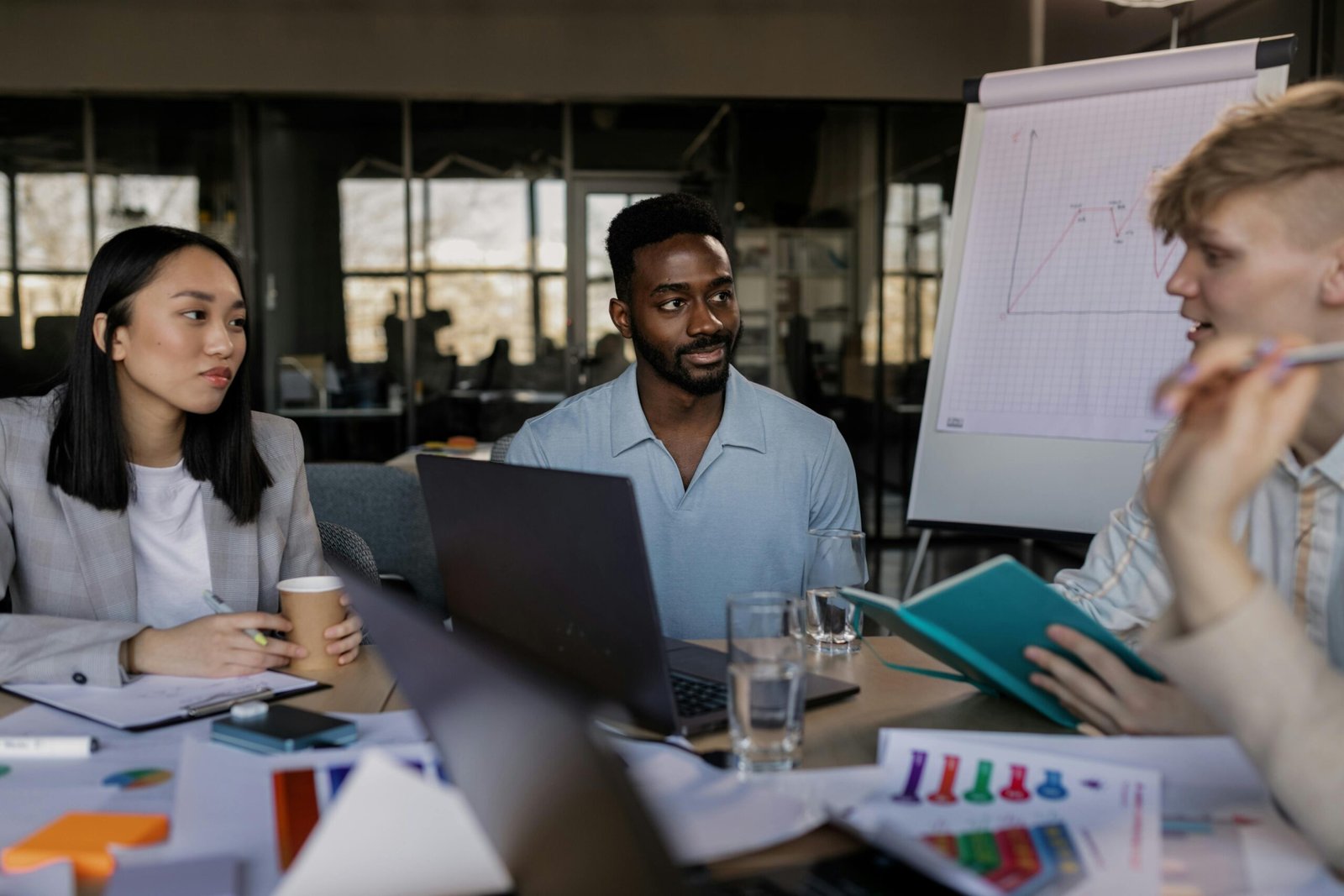 Team discussing strategies for hypergrowth in business during a meeting.