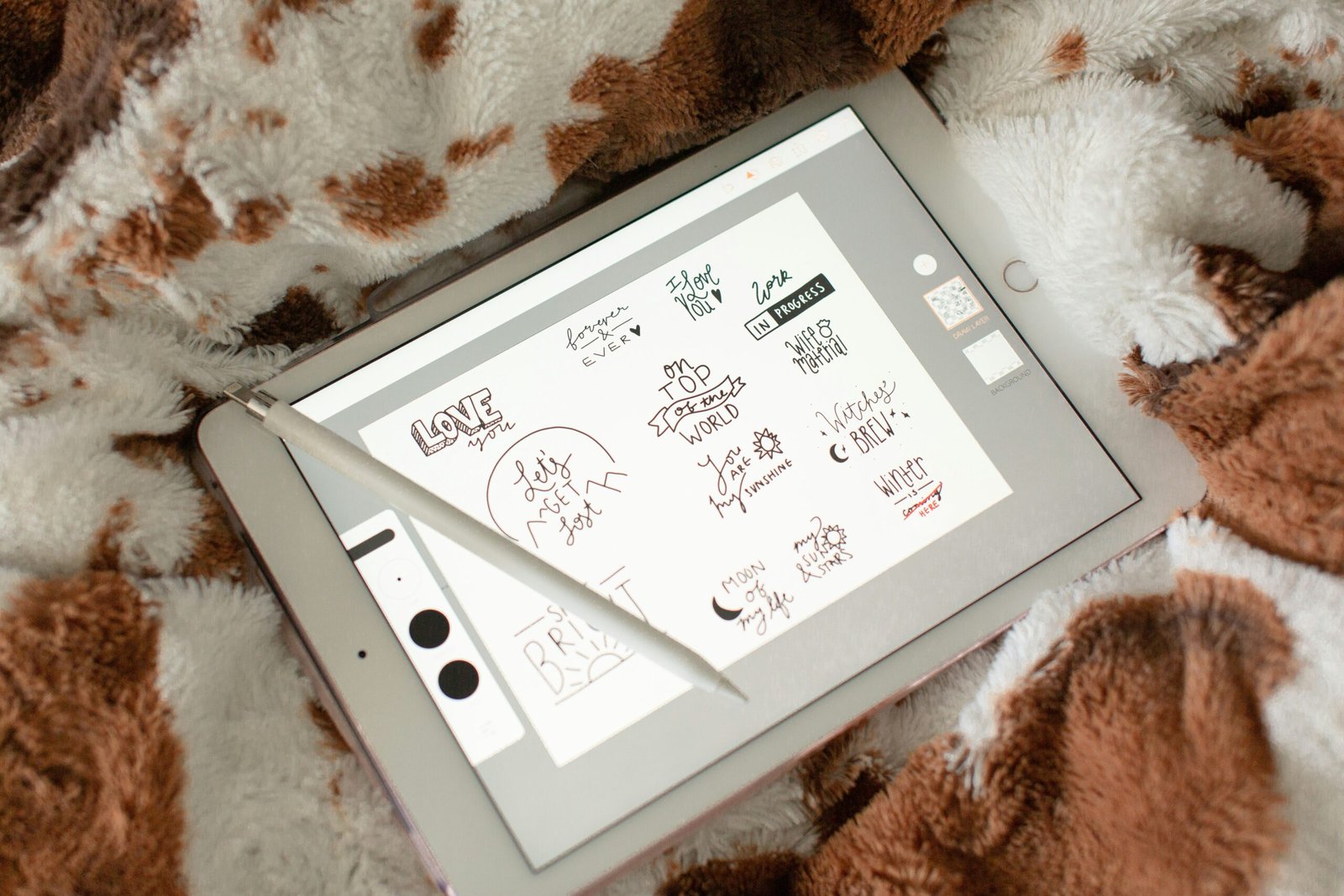 Tablet with a pen