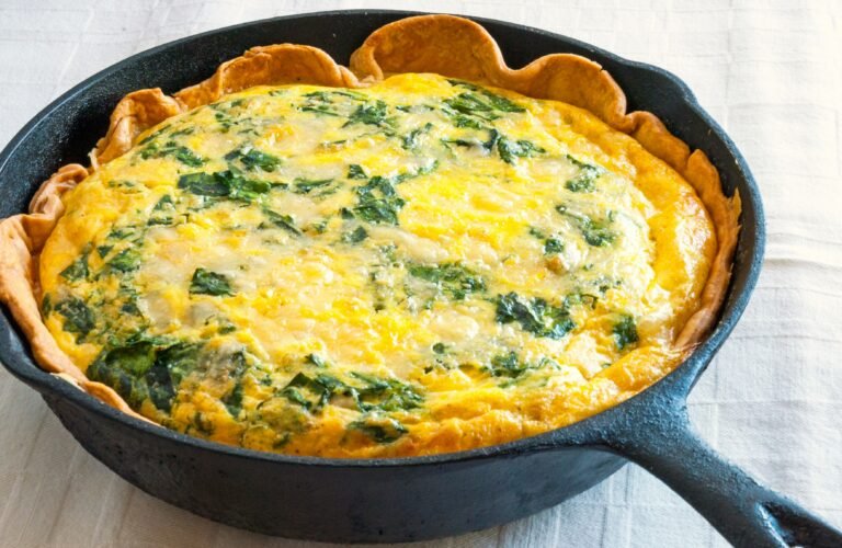 Cast iron with a pie