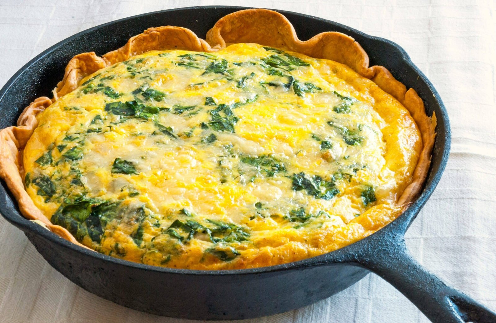 Cast iron with a pie