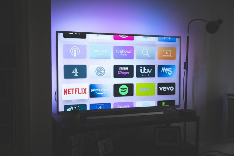 TV with light in the background