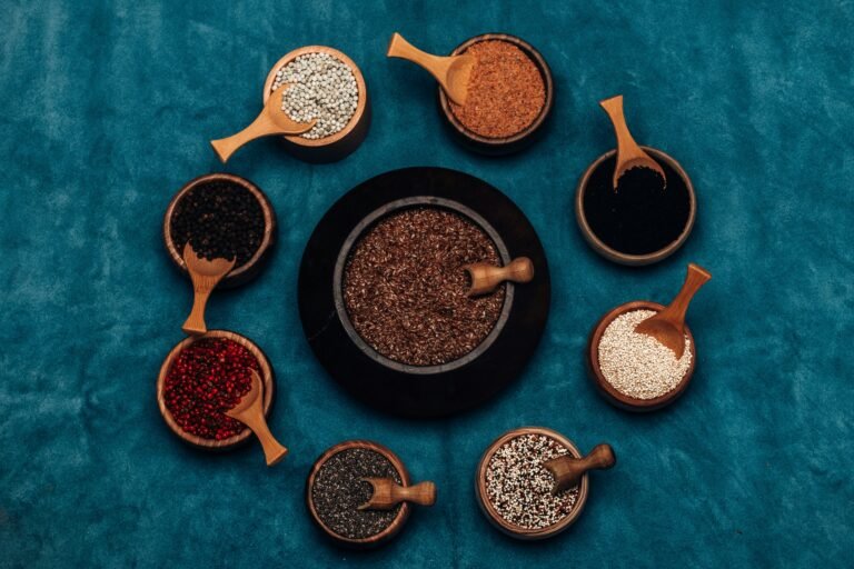 Bowls of seeds