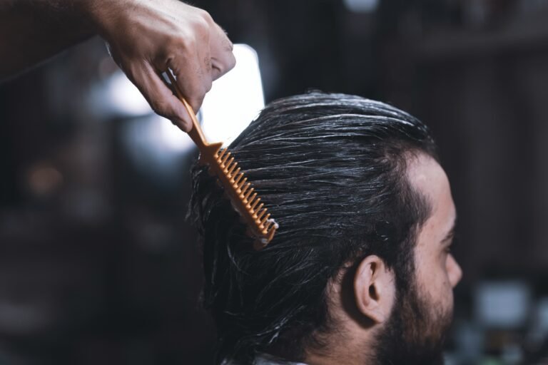 A man with a slick back