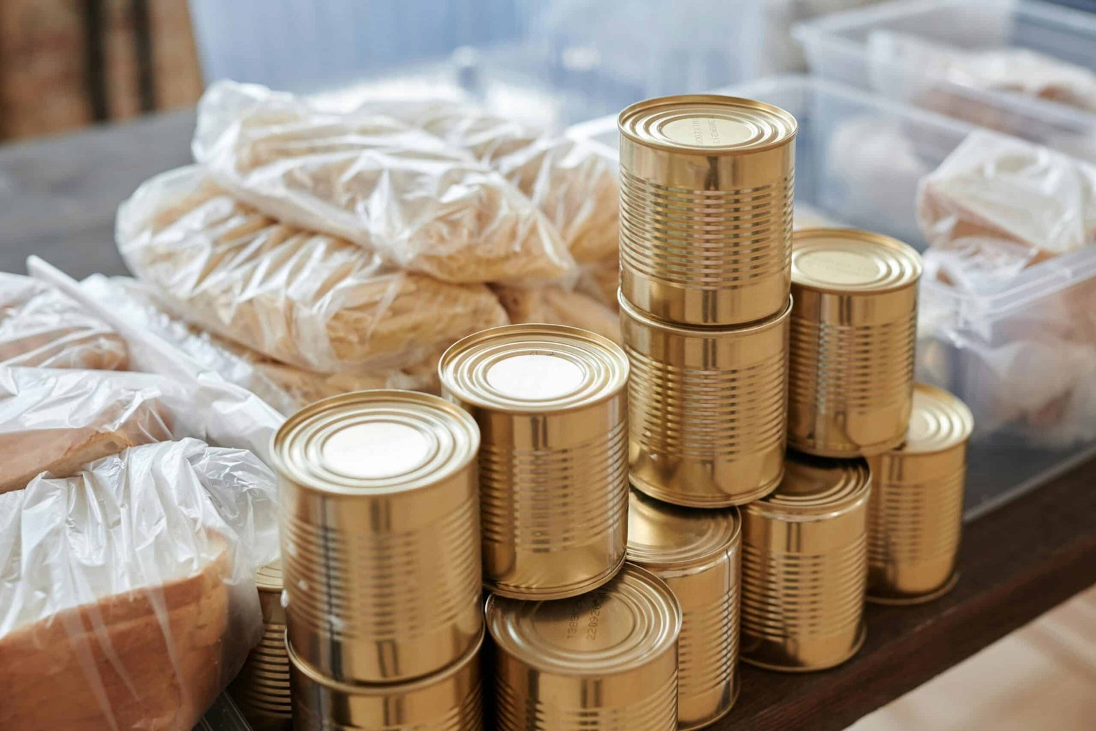 Unmarked canned foods
