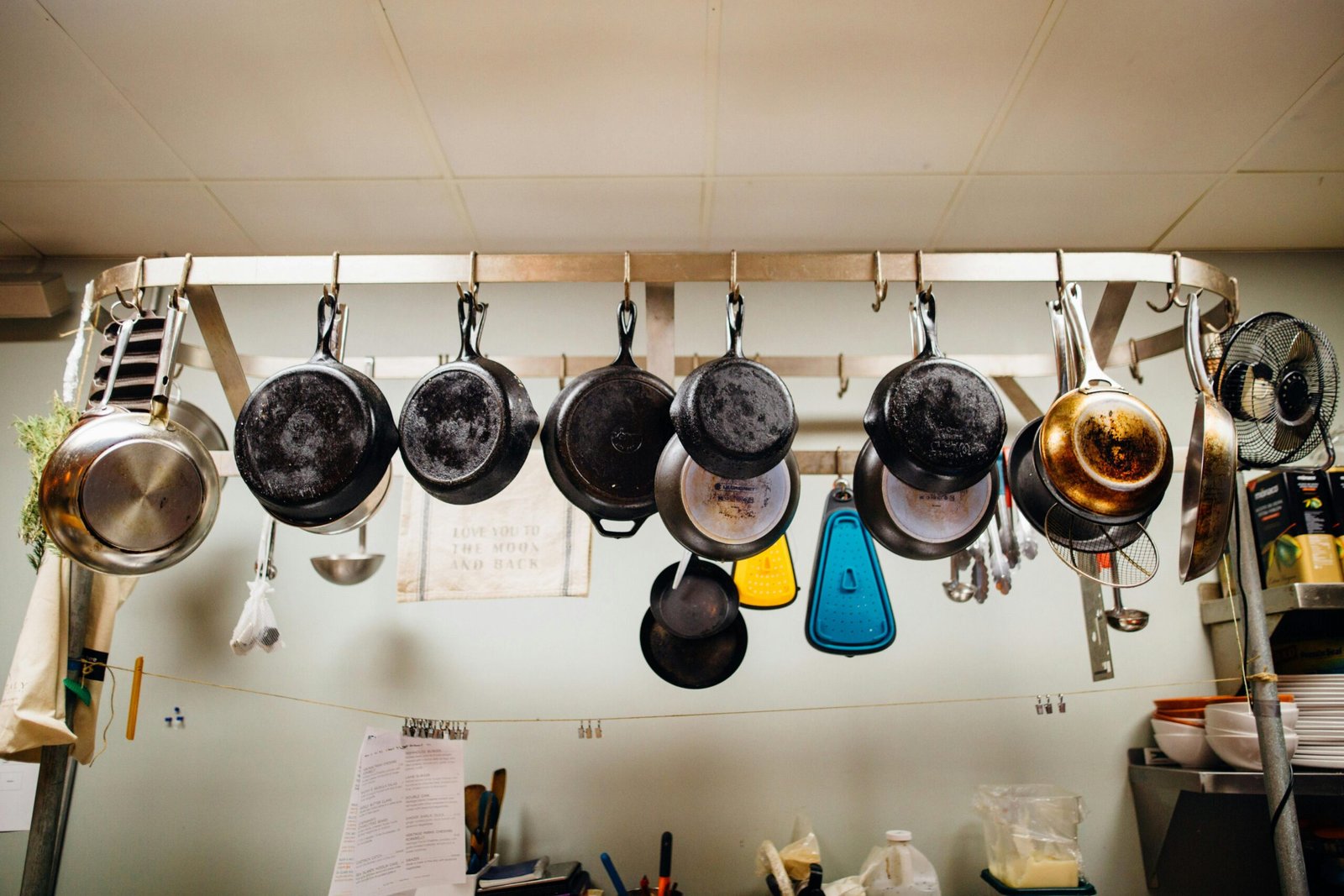 Cookware hung